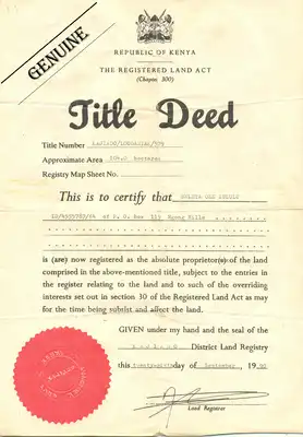 What Does a Title Deed Look like in South Africa