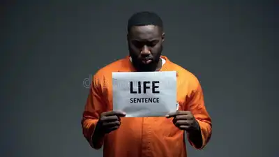 How Many Years Is A Life Sentence In South Africa Uni24 Co Za   Afro American Imprisoned Male Holding Life Sentence Sign Looking To Camera Stock Photo 156630761 Result.webp