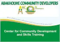 Abakholwe Community Developers